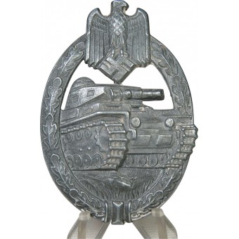 Panzer assault badge- Herman Aurich. Silver grade.. Espenlaub militaria