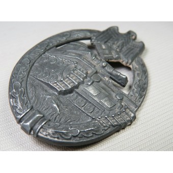 Panzer assault badge- Herman Aurich. Silver grade.. Espenlaub militaria