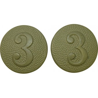 Buttons for shoulder straps with company number, Wehrmacht. 3rd comp.. Espenlaub militaria