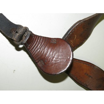 Leather combat Y strap for Wehrmacht or Waffen SS. Espenlaub militaria