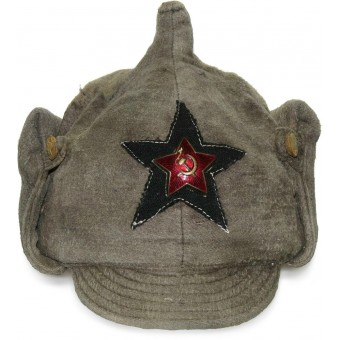 Зимний шлем РККА образца 27/32-го года из молескина. Espenlaub militaria