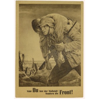 Nicht du bist der Maßstab! Sondern die Front! WW2 Postkarte.. Espenlaub militaria