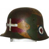Oostenrijkse M16 Wehrmacht heruitgave helm, camouflage. Deens verzet