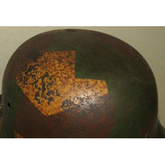 Österrikisk M16 Wehrmacht hjälm, kamouflage. Danskt motstånd. Espenlaub militaria