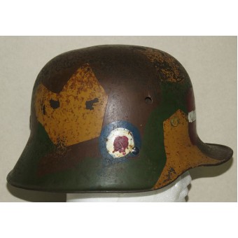 Oostenrijkse M16 Wehrmacht heruitgave helm, camouflage. Deens verzet. Espenlaub militaria