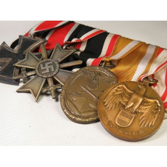 Колодка наградная- Рейх. 4 награды, ЖК и КВК 1939 и 2 медали. Espenlaub militaria