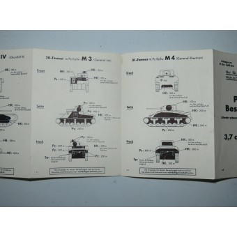 Panzer-Beschußtafel 3,7 cm Pak 37 (t) (tšekki). Espenlaub militaria