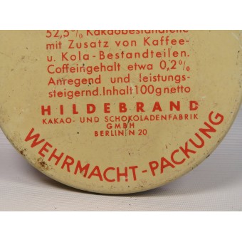 Scho-ka-kola lata de chocolate para la Wehrmacht. 1941. Espenlaub militaria