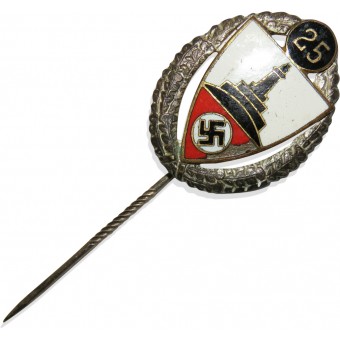 DRKB-emblem för 25 års medlemskap. Försilvrad mässing. Espenlaub militaria