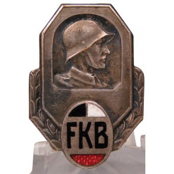 Значок FKB ветеранов фрайкора, мельхиор. Espenlaub militaria