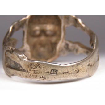 Ein traditioneller Ring mit dem Totenkopf - Todesbataillon der kaiserlich-russischen Armee. Espenlaub militaria