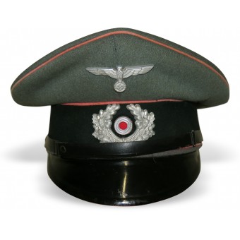 Sombrero de visera Panzer para los hombres enlitsed de séptimo regimiento blindado de la Wehrmacht. Espenlaub militaria