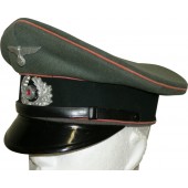 Wehrmachtin 7. panssarirykmentin värvättyjen miesten panssarivisiirin hattu.