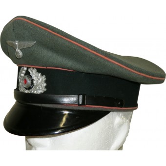 Panzervisiermütze für Rekruten des 7. Panzerregiments der Wehrmacht. Espenlaub militaria