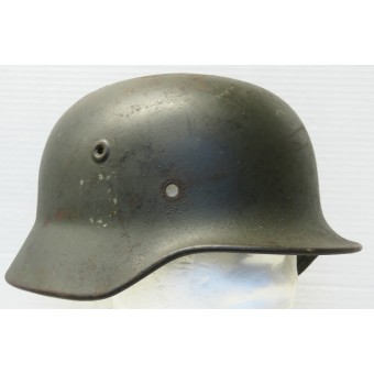 Стальной шлем Waffen SS M40 Q66. Без подшлемника. Espenlaub militaria