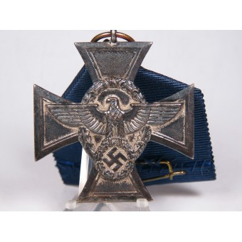3er Reich Long Long Service Cruz para el servicio leal en la Policía. Espenlaub militaria