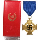 Croce per 40 anni di servizio civile nel Terzo Reich