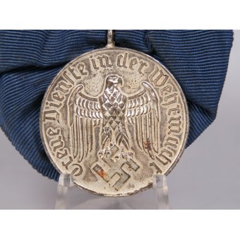 Long Service Wehrmacht Medal - 4 anni su una barra di nastro. Magnetico. Espenlaub militaria
