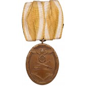 Медаль " Западный вал " первый тип. Бронза. Бантовидная колодка
