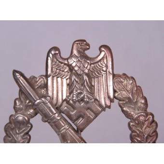 Otto Schickle Infantry assault badge, med ett litet baserat gångjärn. Hollow. Espenlaub militaria