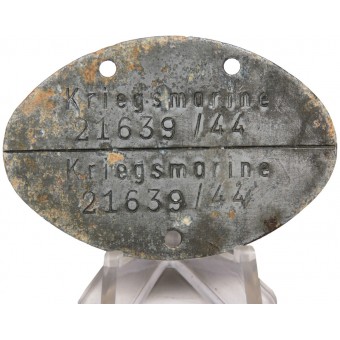 Etiqueta de identificación de Kriegsmarine 21639/44. Espenlaub militaria