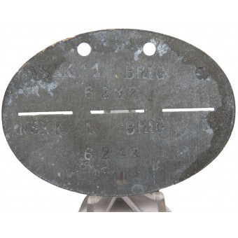 Etiqueta de identificación de NSDap-nskk sin salida, zinc. Nskk 1 brig l. Espenlaub militaria