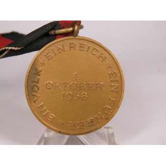 Medaglia commemorativa del 1° ottobre 1938 in onore dellAnschluss della Cecoslovacchia. Espenlaub militaria