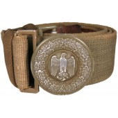 Cintura da ufficiale tropicale della Wehrmacht. Lunghezza 100 cm