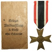 Croix du mérite de guerre 2e classe sans épées Grossmann & Co Wien XV