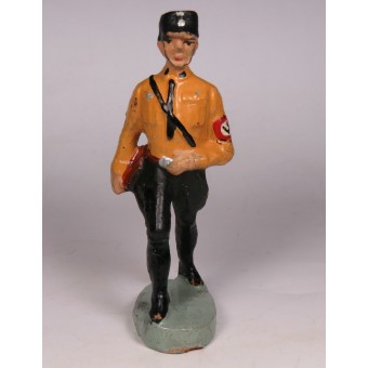 Un soldat SS lah dans la figurine des premiers uniformes, élastoline. Espenlaub militaria