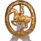 Insignia de equitación del III Reich en oro - L.Chr.Lauer