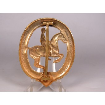 3 ° badge a cavallo Reich in oro - L.Chr.Lauer. Espenlaub militaria