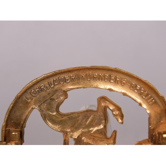 3. Reich Reitabzeichen in Gold - L.Chr.Lauer. Espenlaub militaria