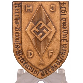 HJ Daf Abbeichen Reichs-Berufs-Wettkampf der Deutschen Jugend 1934. Espenlaub militaria