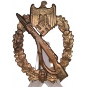 Infanterie Sturmabzeichen Wiedmann - Bronze, charnière 