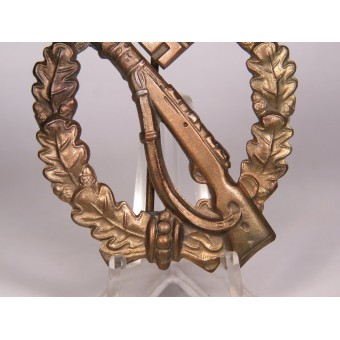 Infanterie Sturmabzeichen Wiedmann - Bronze, Seerosenblatt Scharnier. Espenlaub militaria