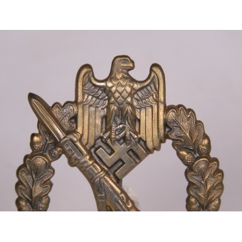 ISA Infanteriesturmabzeichen en bronce Diseño de Viena. Espenlaub militaria
