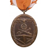 Медаль «За строительство Западного вала». Первый тип в бронзе