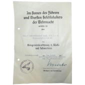 Ensemble de 2 documents d'attribution à Luftwaffe Medical Unteroffizier