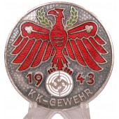 Auszeichnung bei der Tiroler Bezirksmeisterschaft. Silber, 1943 für 22 LR Gewehrschießen