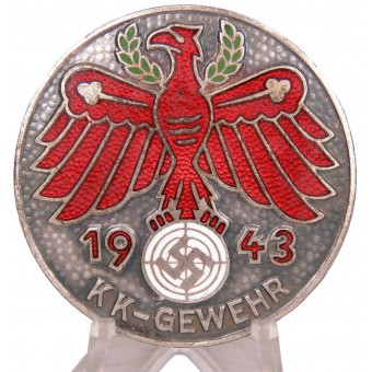 Стрелковый знак тирольских стрелков- серебро 1943. Мелкашка. Espenlaub militaria