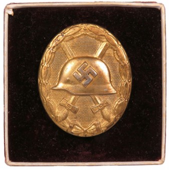 Verwundetenabzeichen Gold Klasse 1939. PKZ 107 Karl Wild. Espenlaub militaria