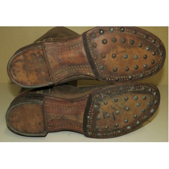 Primeras botas de cuero marrón de la Wehrmacht, Luftwaffe o Waffen SS