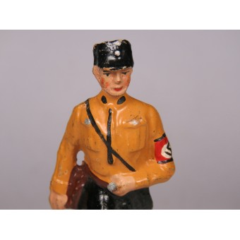 Figurine dun soldat de garde SS lah dans les premiers uniformes, élastoline. Espenlaub militaria