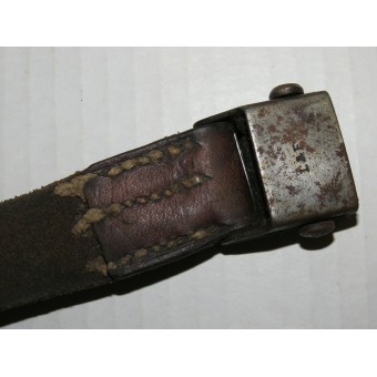 Sangle de fronde en cuir KAR 98 pour un fusil K98 fabriqué à Prag en 1941. Espenlaub militaria