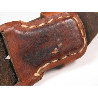Sangle de fronde en cuir KAR 98 pour un fusil K98 fabriqué à Prag en 1941. Espenlaub militaria
