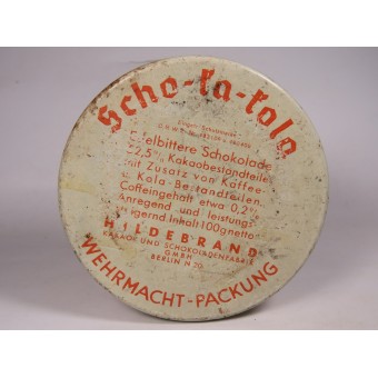 Lattina di cioccolato Scho-Ka-Kola 1941 con contenuti originali, Wehrmacht. Espenlaub militaria