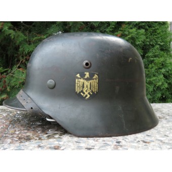 SD Wehrmacht stålhjälm m35 NS64/5861 komplett. Espenlaub militaria