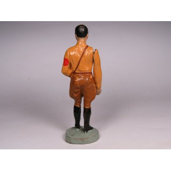 Die Adolf-Hitler-Figur in früher brauner Uniform mit beweglicher Hand, Elastolin. Espenlaub militaria