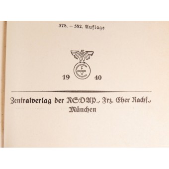 Das Buch Mein Kampf von Adolf Hitler, St. Pölten, Hochzeitsausgabe 1940. Espenlaub militaria